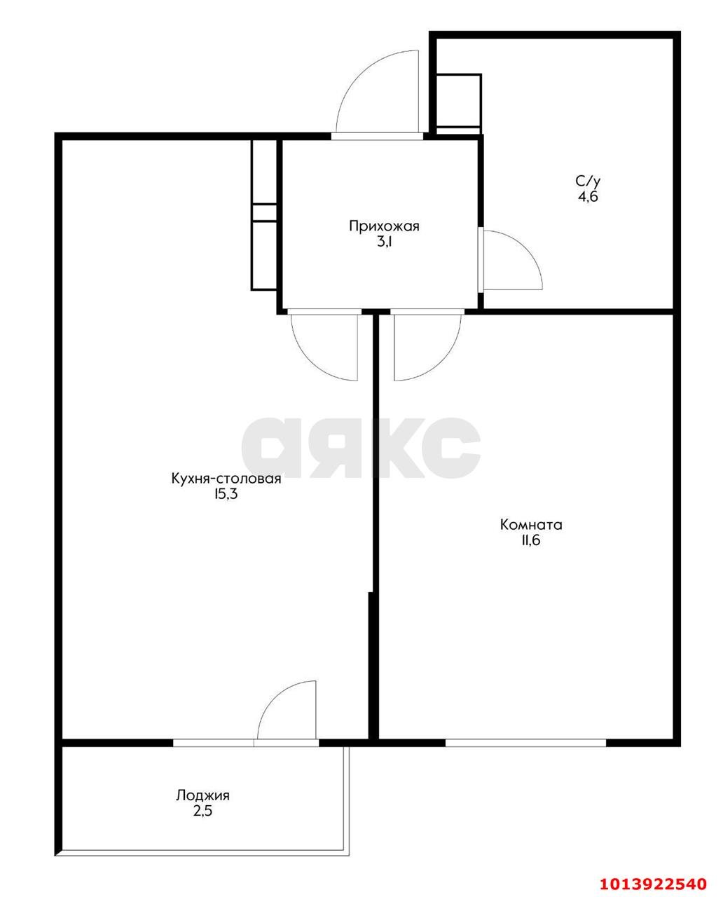 Фото №16: 1-комнатная квартира 40 м² - Краснодар, жилой комплекс Дыхание, ул. Лётчика Позднякова, 2
