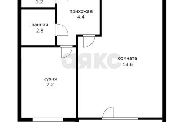 Фото №2: 1-комнатная квартира 38 м² - Ленина, мкр. Карасунский внутригородской округ, пер. Буковый, 12