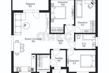 Фото №2: Дом 104 м² - Краснодар, мкр. КП Домино, ул. Горячеключевская, 242