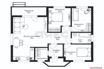 Фото №2: Дом 104 м² - Краснодар, мкр. КП Домино, ул. Горячеключевская, 242