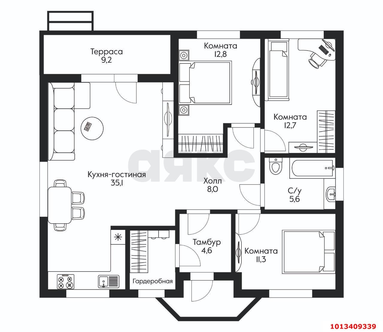 Фото №2: Дом 104 м² + 4.34 сот. - Краснодар, КП Домино, ул. Горячеключевская, 242