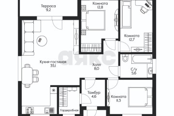 Фото №2: Дом 104 м² - Краснодар, мкр. КП Домино, ул. Горячеключевская, 242
