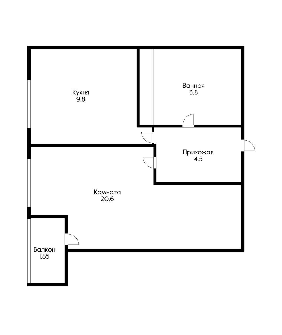 Фото №13: 1-комнатная квартира 40 м² - Краснодар, ул. Венецианская, 6