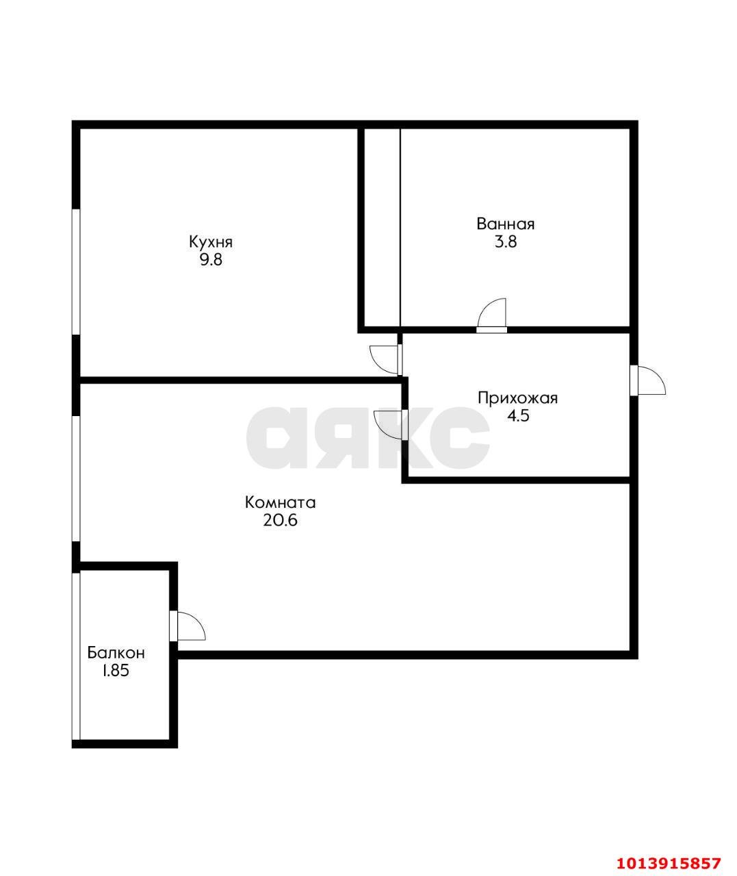 Фото №13: 1-комнатная квартира 40 м² - Краснодар, жилой комплекс Европа-Сити, ул. Венецианская, 6