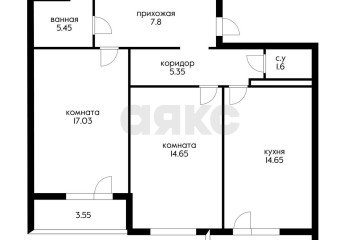 Фото №5: 2-комнатная квартира 63 м² - Краснодар, мкр. жилой комплекс Квартал № 6, ул. имени Героя Советского Союза Николая Воробьёва, 5