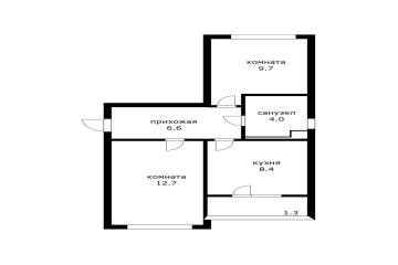 Фото №5: 2-комнатная квартира 44 м² - Берёзовый, мкр. жилой комплекс Прогресс, ул. имени Туполева А.Н., 1