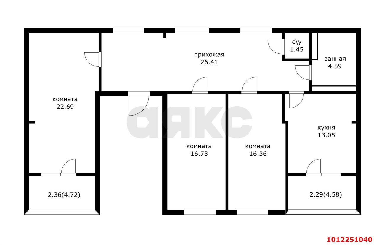 Фото №17: 3-комнатная квартира 101 м² - Краснодар, Почтовый, жилой комплекс Авиатор, Карасунский внутригородской округ, мкр. Гидростроителей, ул. имени Валерия Гассия, 2