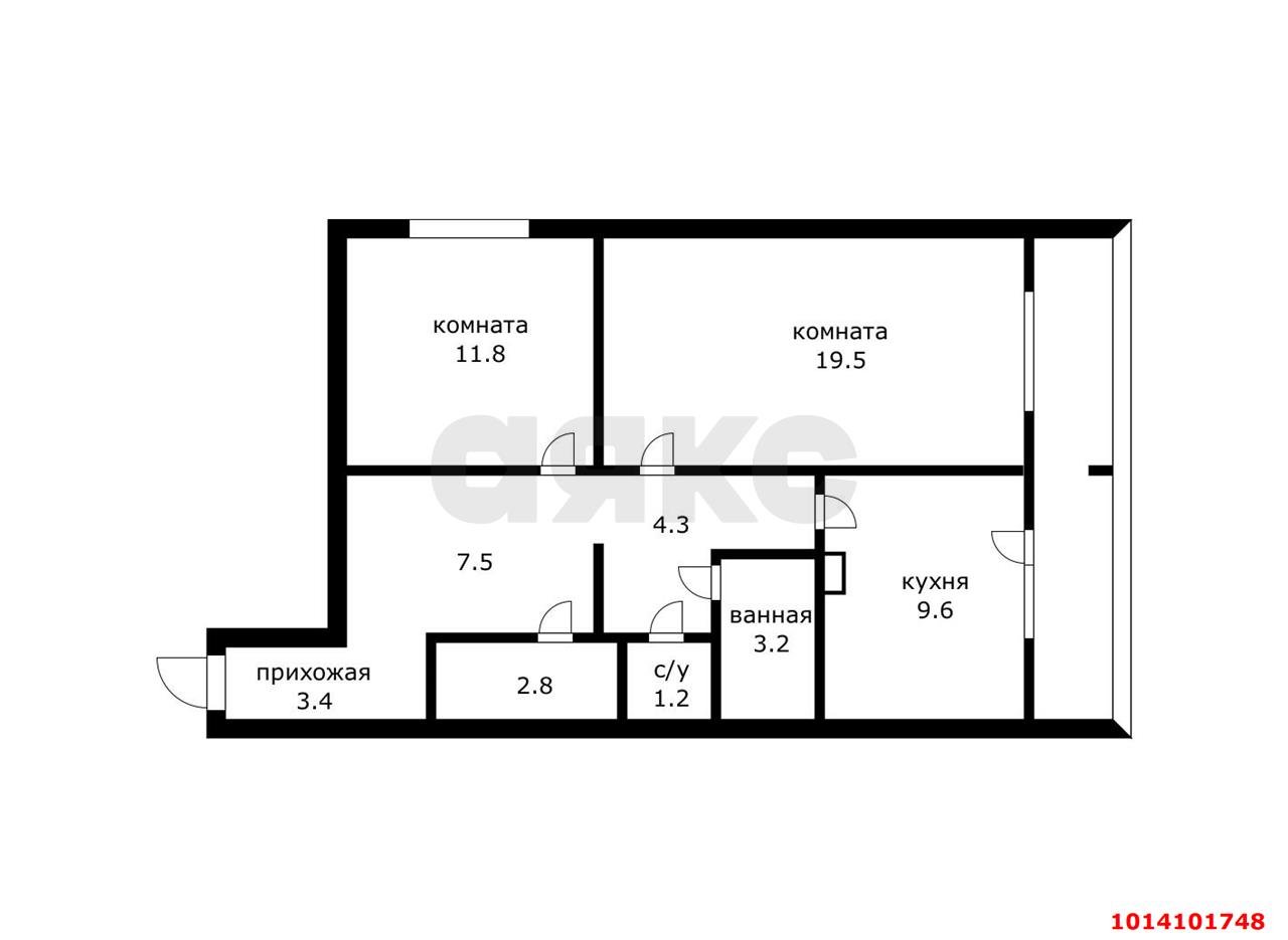 Фото №19: 2-комнатная квартира 63 м² - Краснодар, Гидростроителей, ул. Невкипелого, 16