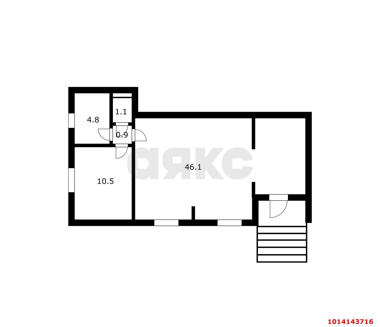 Фото №4: Торговое помещение 64 м² - Берёзовый, жилой комплекс Прогресс, ул. имени А.Н. Лодыгина, 1