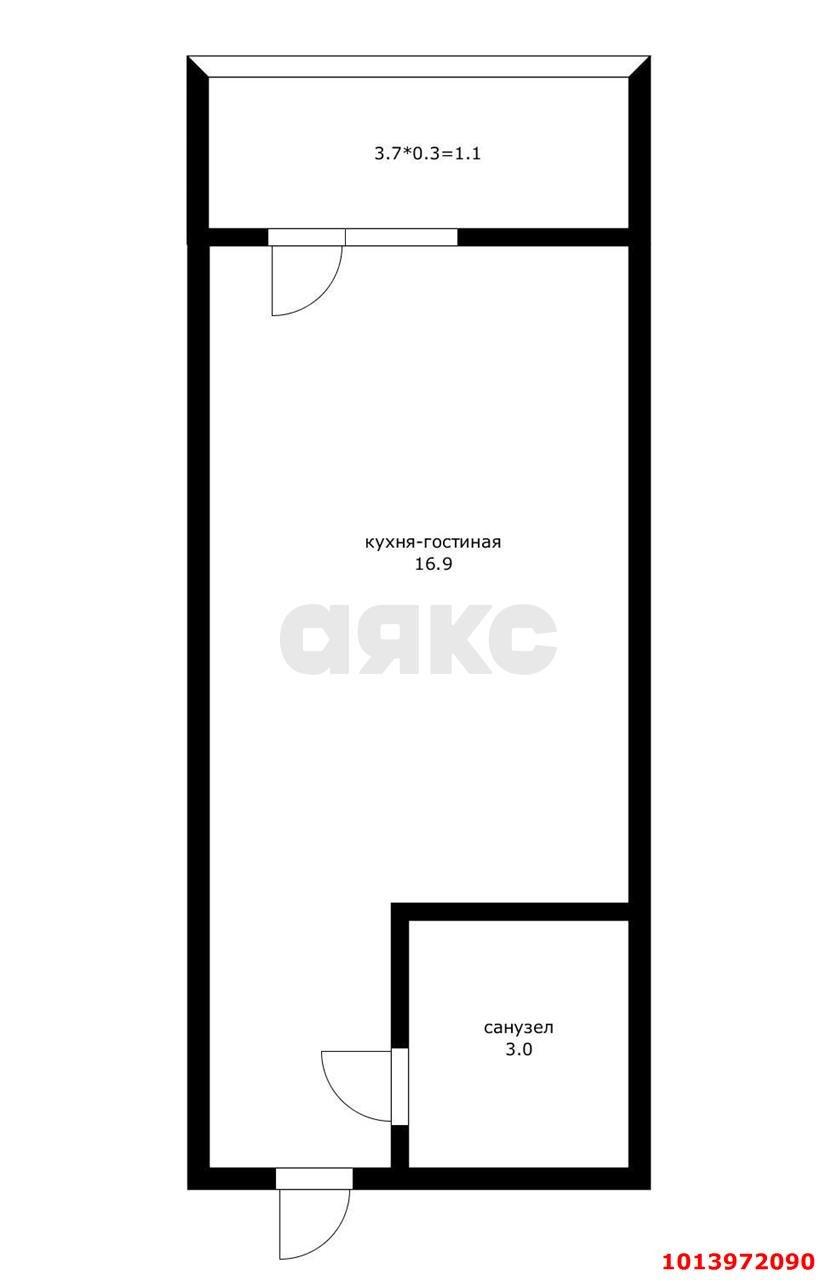 Фото №8: Студия 23 м² - Краснодар, жилой комплекс Радуга, ул. Евгении Жигуленко, 7к1