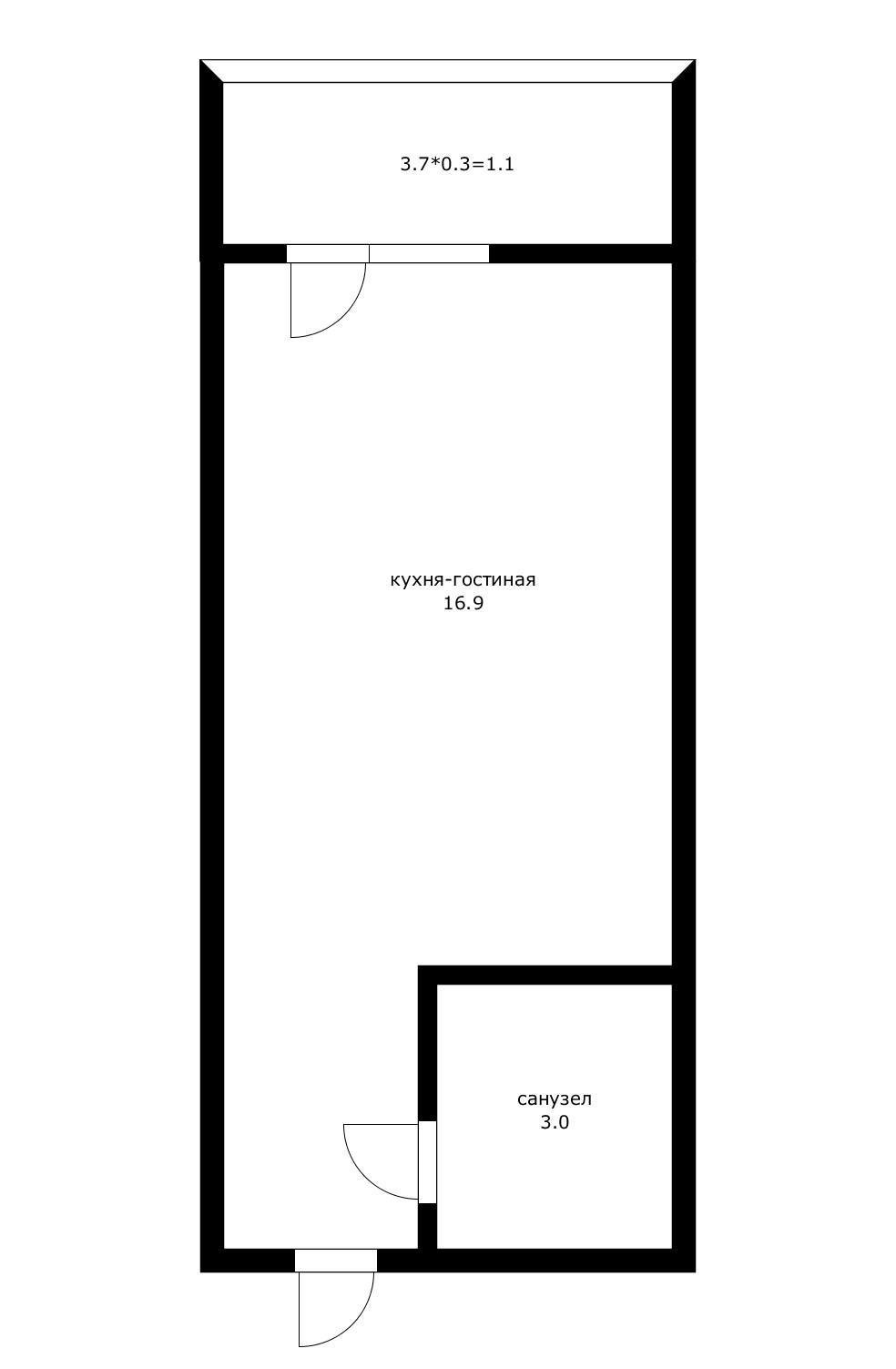 Фото №8: Студия 24 м² - Краснодар, Прикубанский внутригородской округ, Завод Радиоизмерительных Приборов, имени Петра Метальникова, мкр. жилой комплекс Радуга, ул. Евгении Жигуленко, 7к1