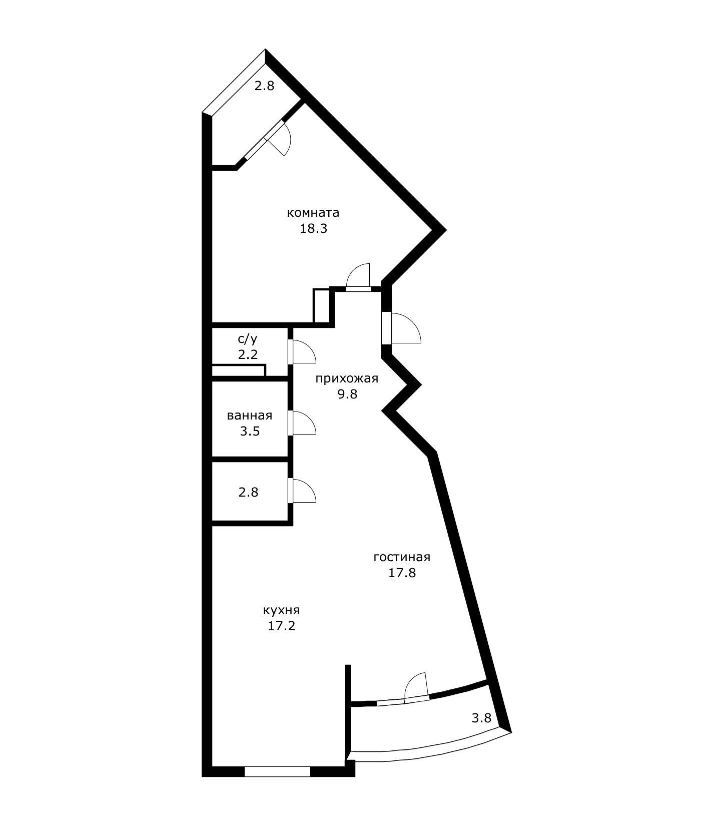 Фото №19: 2-комнатная квартира 79 м² - Краснодар, Карасунский внутригородской округ, жилой комплекс Каскад, мкр. Гидростроителей, ул. имени Дмитрия Благоева, 31к2