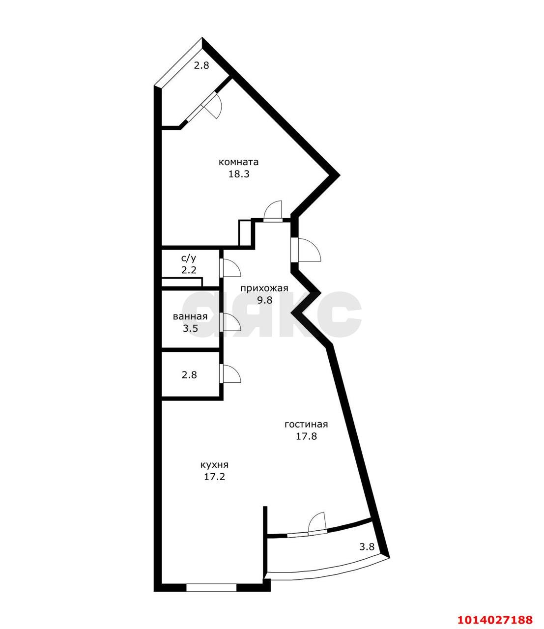 Фото №19: 2-комнатная квартира 79 м² - Краснодар, жилой комплекс Каскад, ул. имени Дмитрия Благоева, 31к2