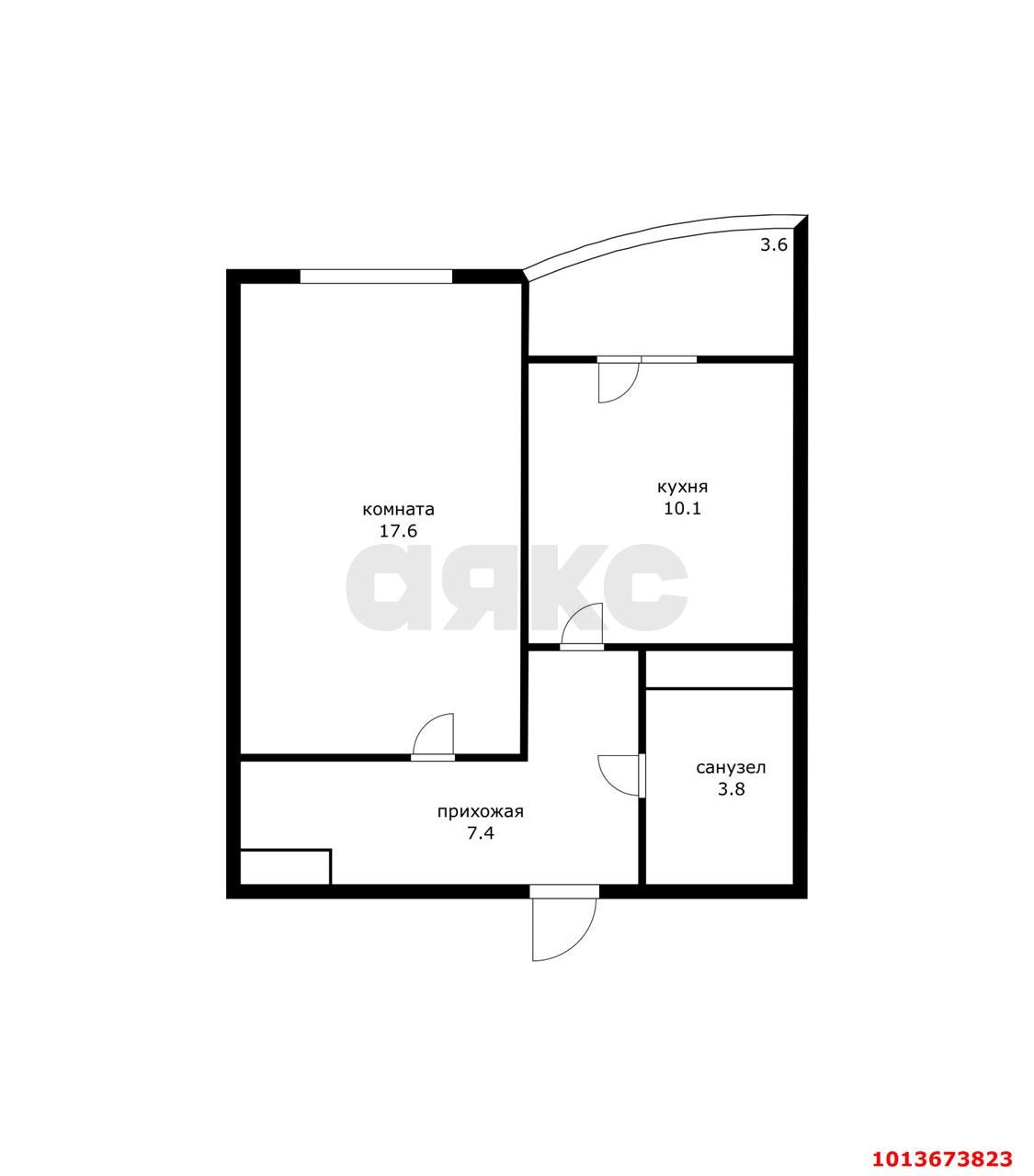 Фото №13: 1-комнатная квартира 42 м² - Краснодар, жилой комплекс Фреш, ул. имени Валерия Гассия, 4/7лит2