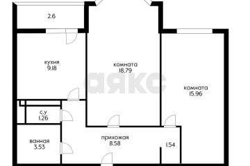 Фото №2: 2-комнатная квартира 52 м² - Анапа, мкр. жилой комплекс Аванта, ул. Крылова, 13к3