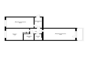 Фото №2: 2-комнатная квартира 43 м² - Краснодар, мкр. Фестивальный, ул. имени Дзержинского, 101