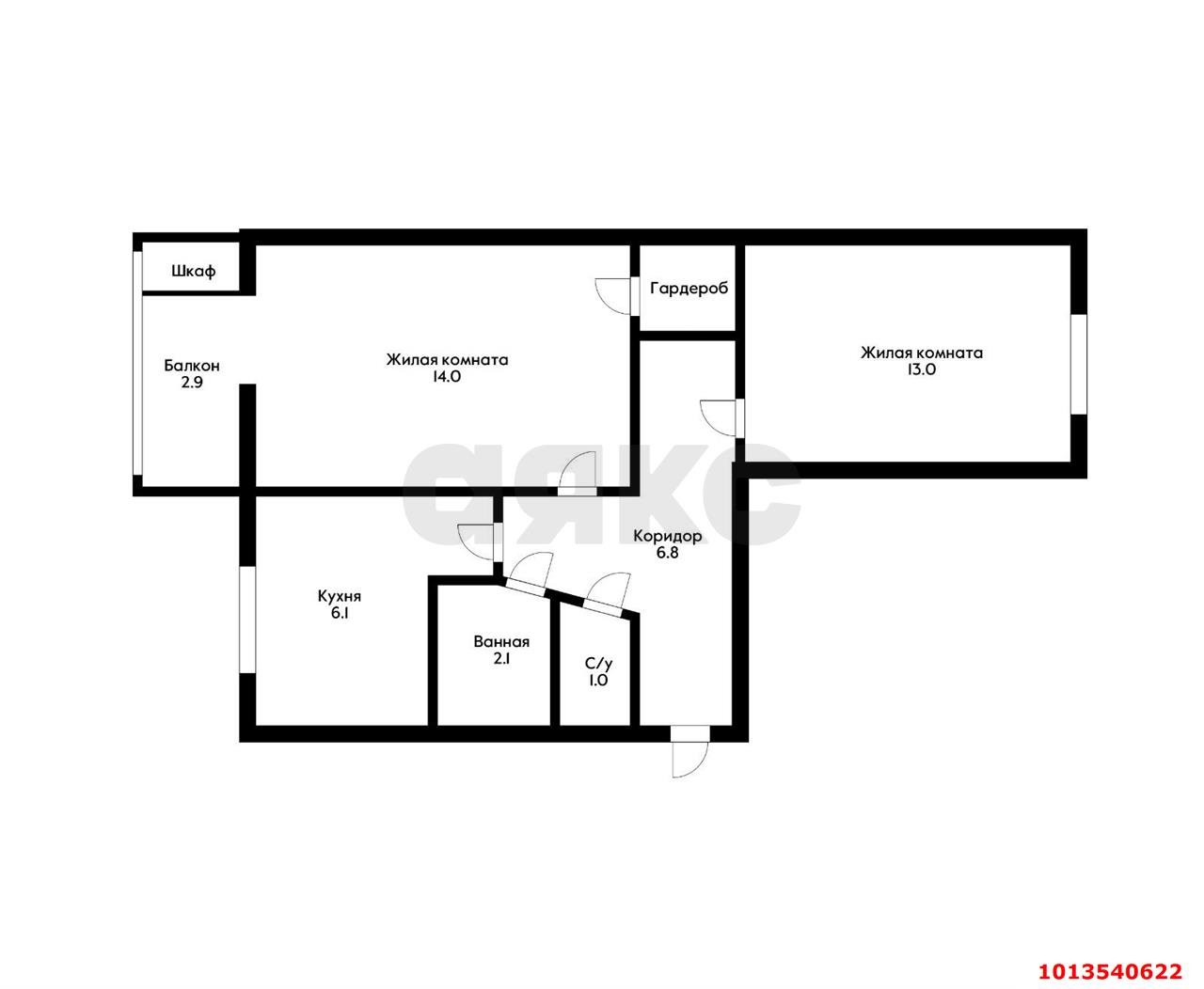 Фото №9: 2-комнатная квартира 44 м² - Краснодар, Фестивальный, ул. имени Тургенева, 223