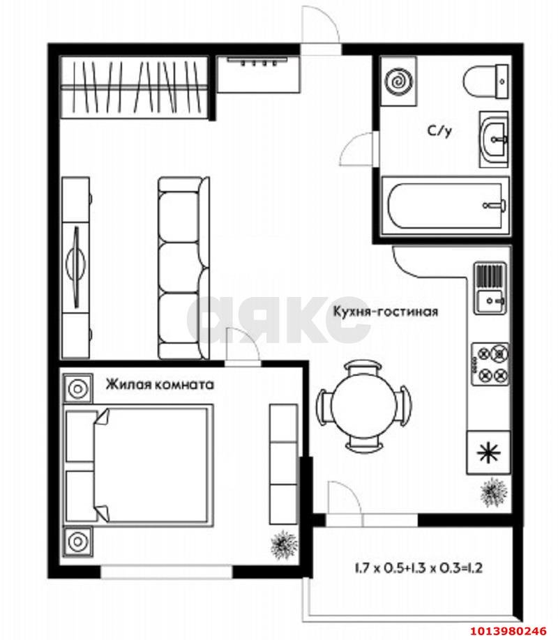 Фото №13: 1-комнатная квартира 36 м² - Краснодар, жилой комплекс Победный, ул. Евгении Жигуленко, 13к2
