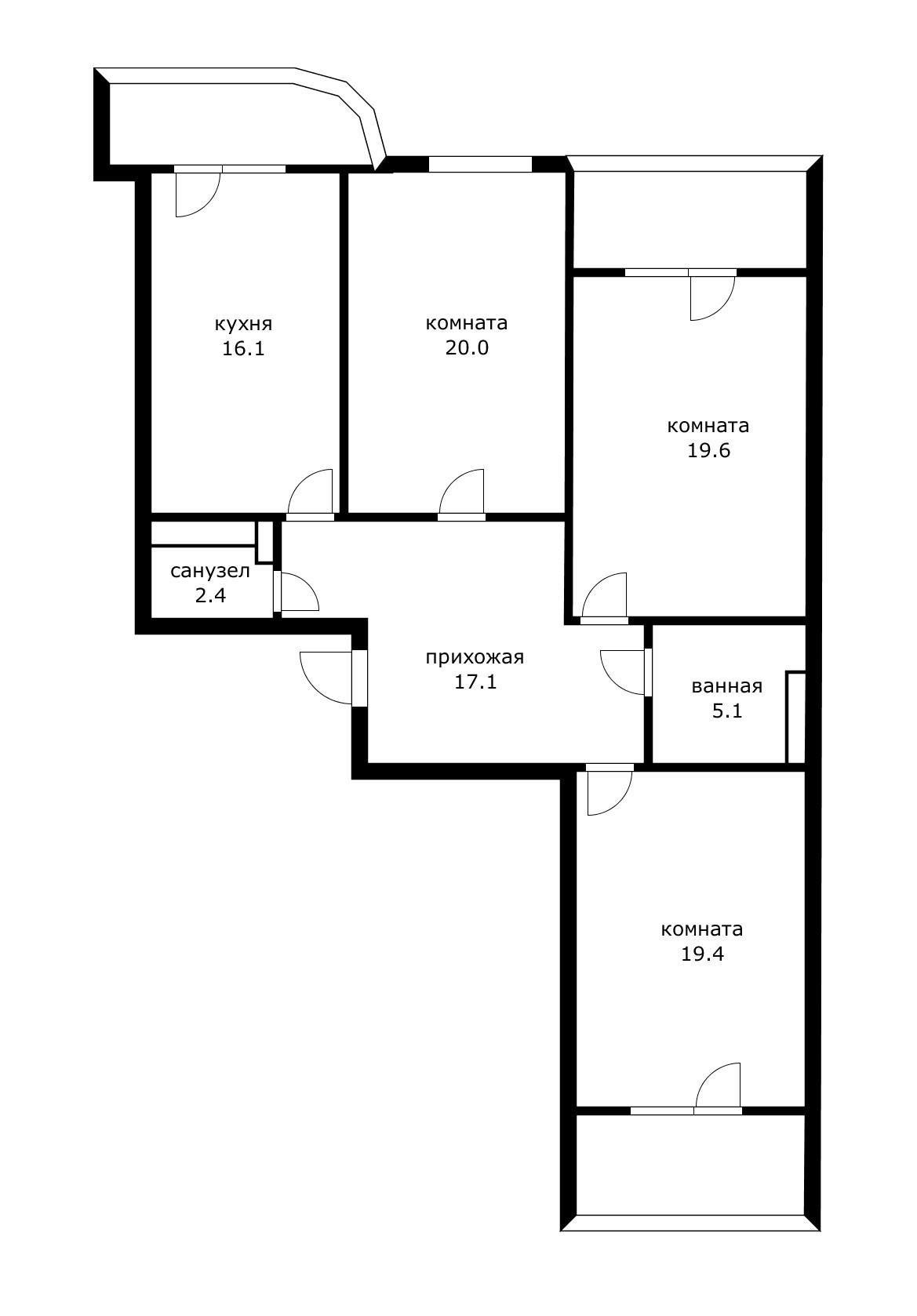 Фото №8: 3-комнатная квартира 110 м² - Краснодар, Кожзавод, жилой комплекс Резиденция, мкр. Западный внутригородской округ, ул. Кожевенная, 22