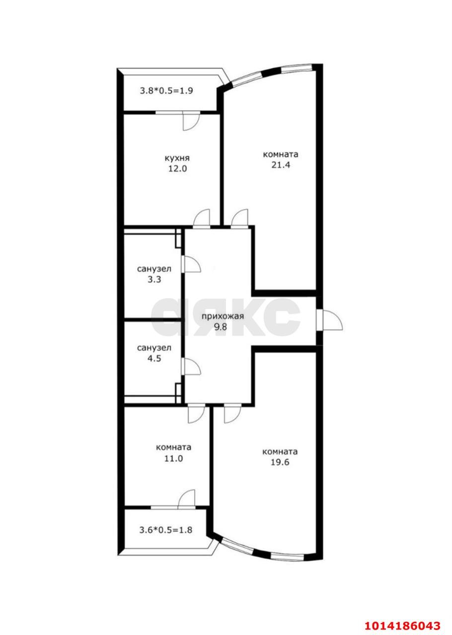 Фото №20: 3-комнатная квартира 93 м² - Краснодар, жилой комплекс Версаль, ул. Черниговская, 1