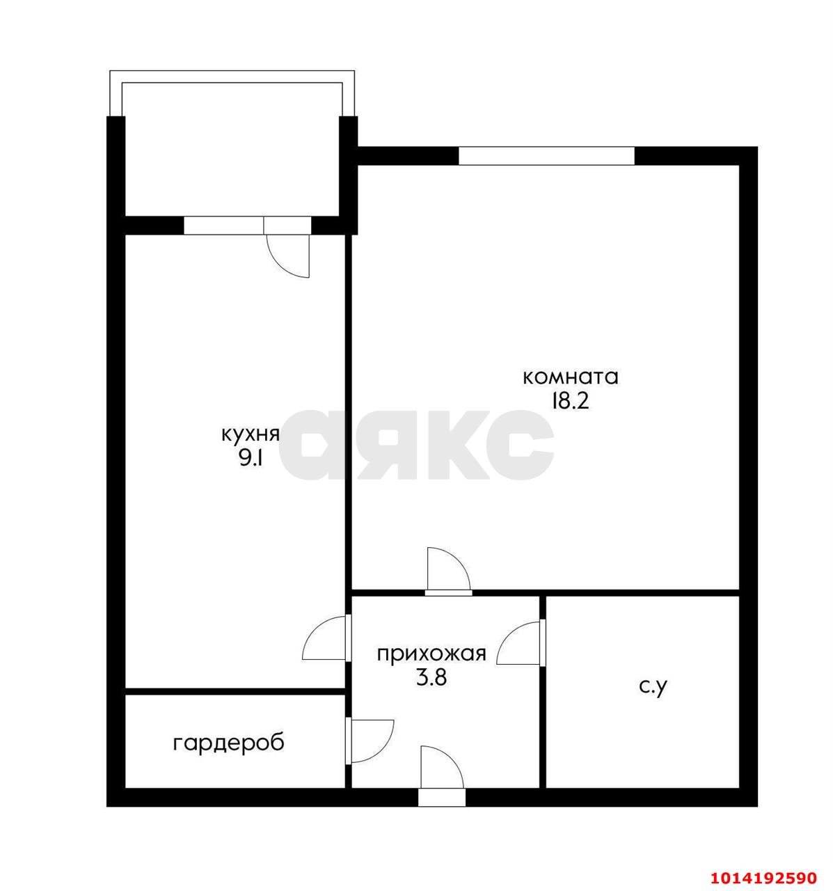 Фото №9: 1-комнатная квартира 40 м² - Краснодар, Черёмушки, ул. Стасова, 104