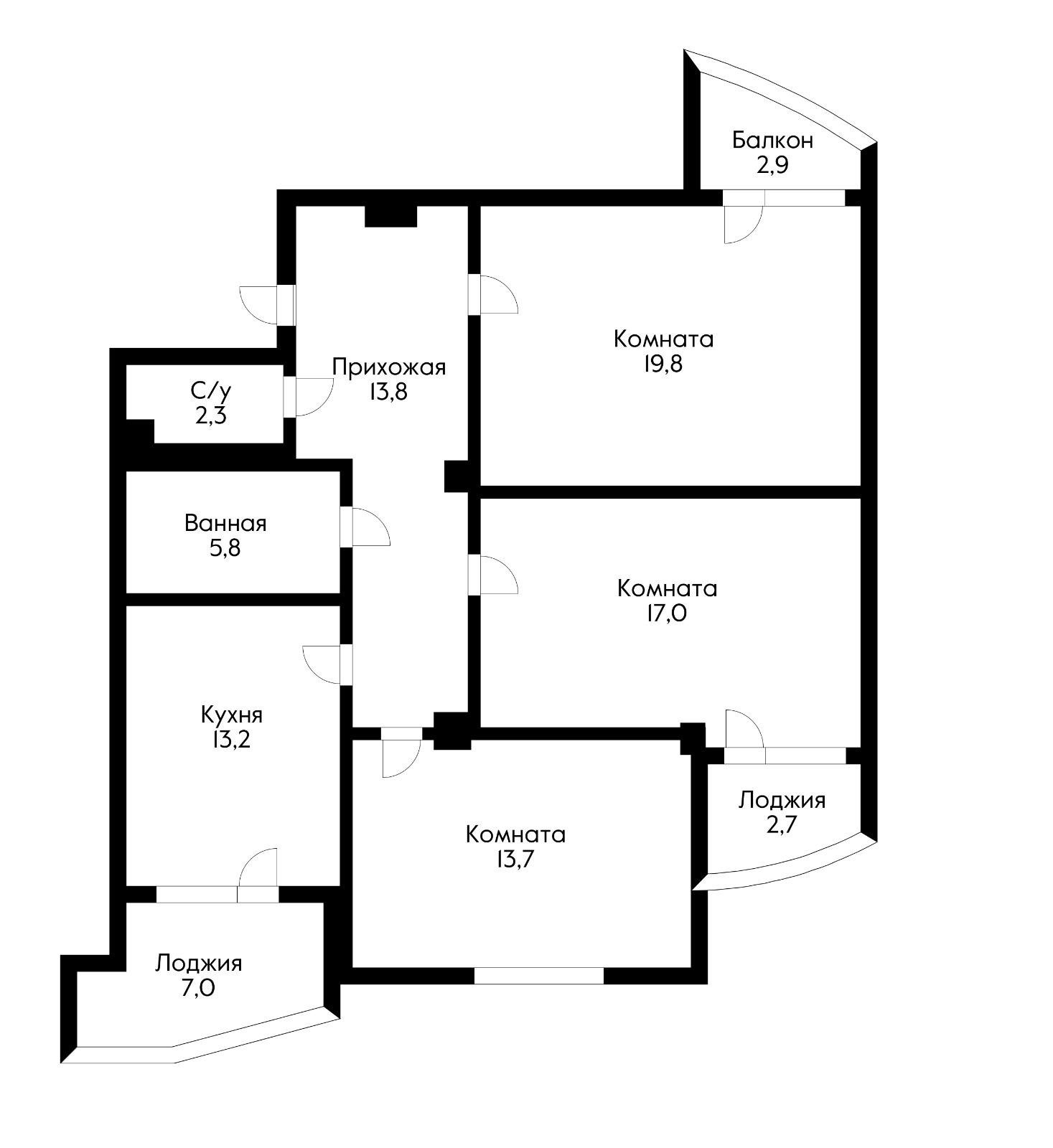 Фото №15: 3-комнатная квартира 98 м² - Краснодар, Карасунский внутригородской округ, мкр. Гидростроителей, ул. имени Игнатова, 2/1