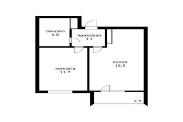 Фото №2: 1-комнатная квартира 35 м² - Краснодар, мкр. Прикубанский внутригородской округ, ул. Лётчика Позднякова, 2к19