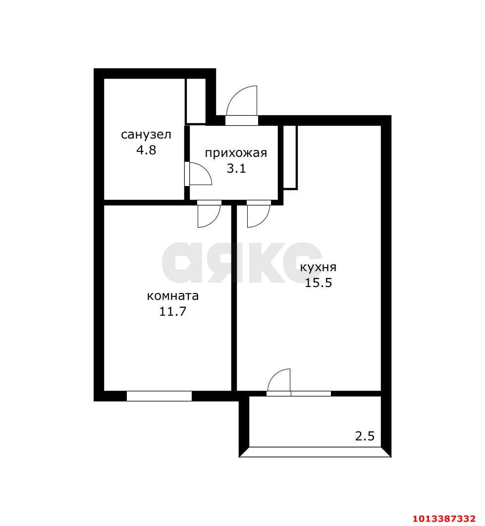 Фото №2: 1-комнатная квартира 37 м² - Краснодар, жилой комплекс Дыхание, ул. Лётчика Позднякова, 2к19