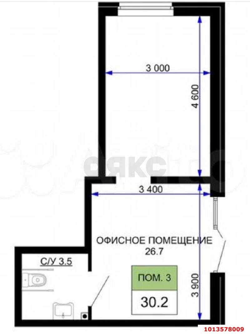 Фото №2: Торговое помещение 31 м² - Краснодар, жилой комплекс Дыхание, ул. Лётчика Позднякова, 2к24