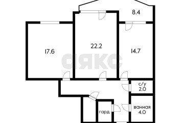 Фото №1: 2-комнатная квартира 77 м² - Краснодар, мкр. Западный внутригородской округ, ул. Кожевенная, 54/1