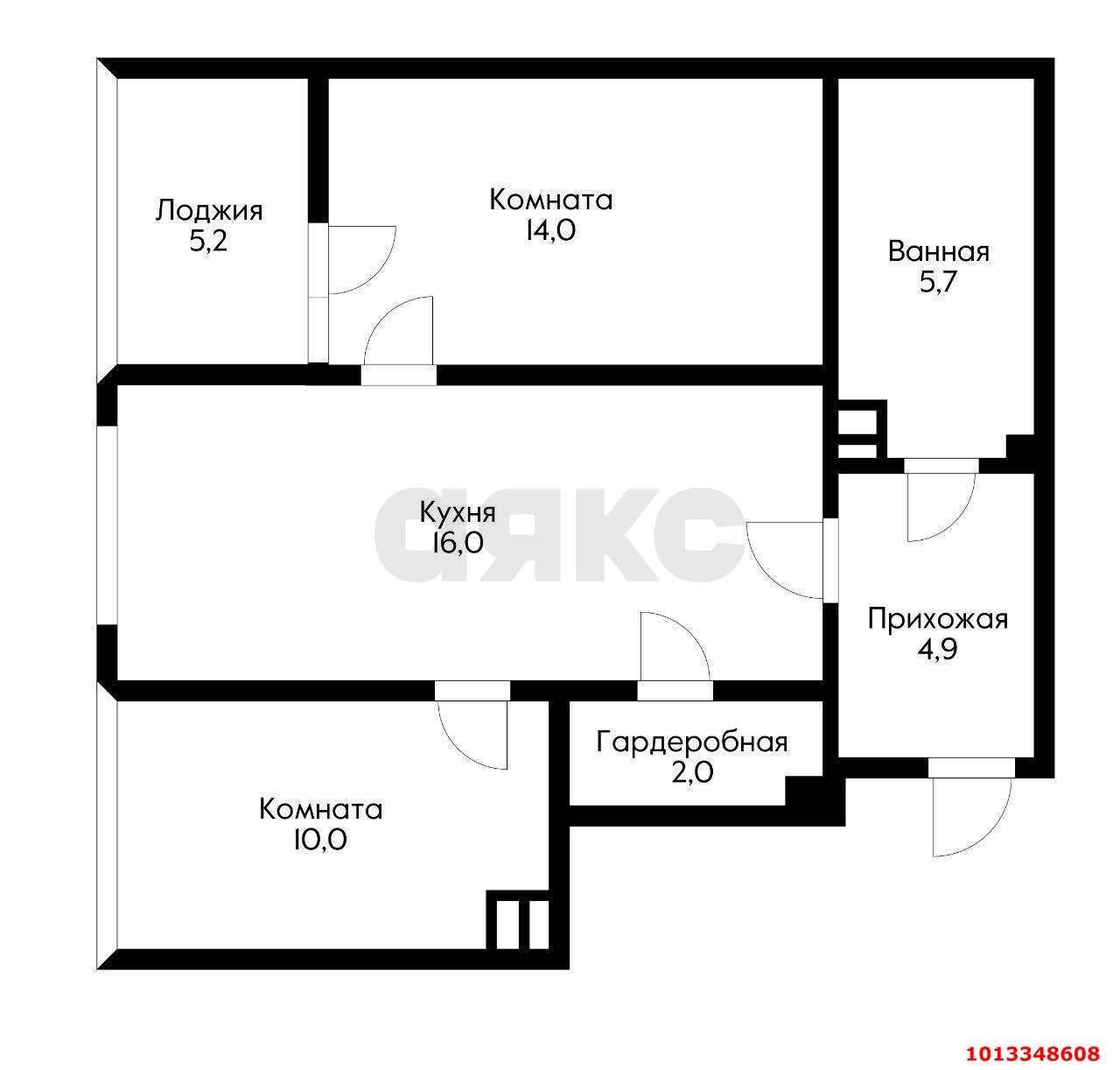 Фото №8: 2-комнатная квартира 56 м² - Краснодар, жилой комплекс Самолёт, ул. Западный Обход, 39/2