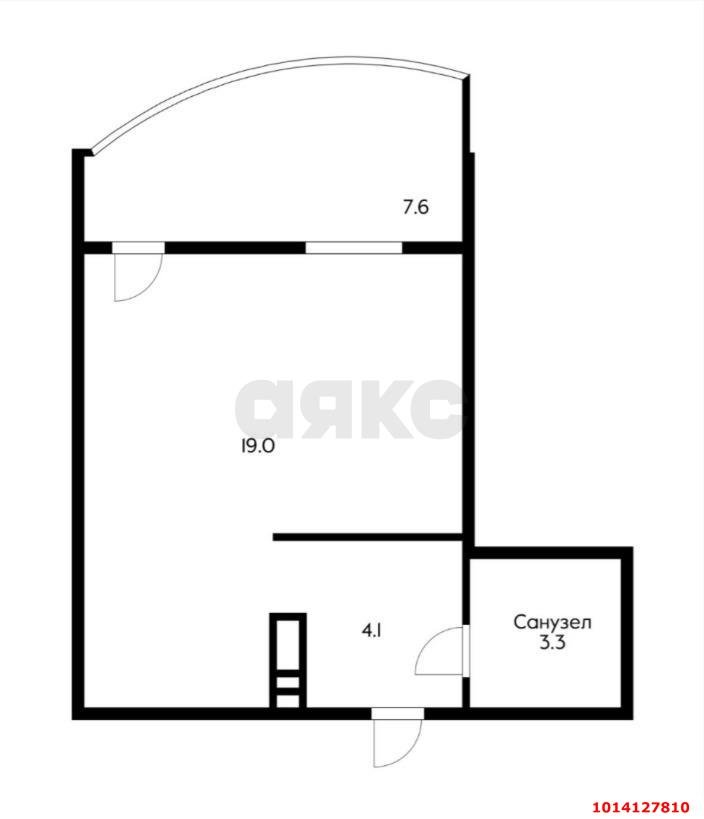 Фото №5: Студия 26 м² - Краснодар, жилой комплекс Самолёт-3, ул. Ивана Беличенко, 83