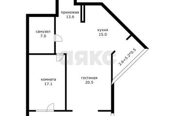 Фото №1: 2-комнатная квартира <span class="whitespace-nowrap">74 м²</span>, <span class="whitespace-nowrap">11/24 эт.</span> - Краснодар, мкр. ЖК Черёмушки, ул. Кубанская, 45к1
