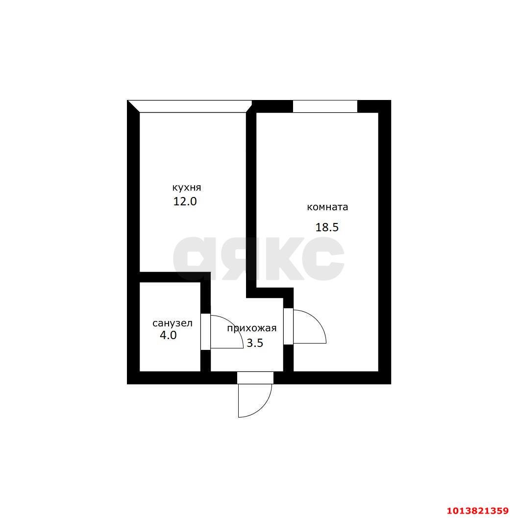 Фото №4: 1-комнатная квартира 38 м² - Краснодар, жилой комплекс Дыхание, ул. Лётчика Позднякова, 2к16