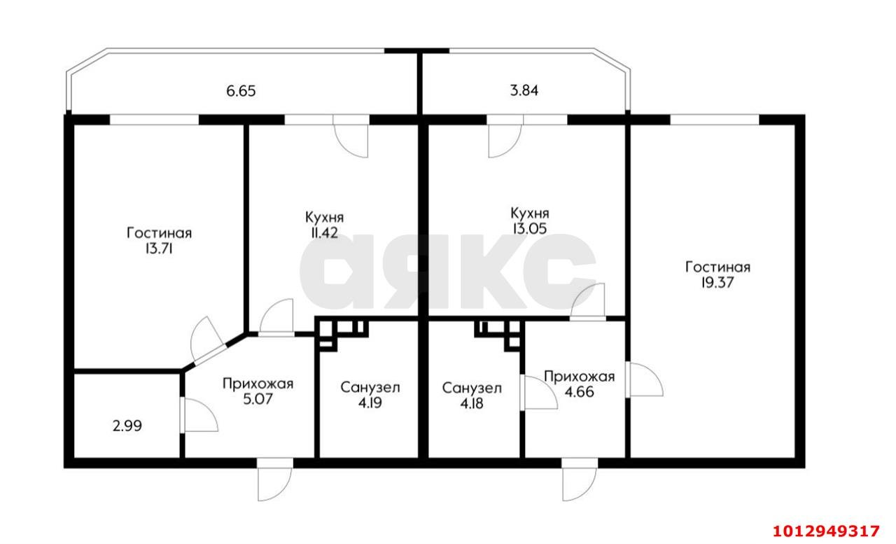 Фото №19: 3-комнатная квартира 83 м² - Краснодар, Прикубанский внутригородской округ, ЖК Губернский, мкр. 7-й квартал, ул. имени Героя Николая Шевелёва, 15
