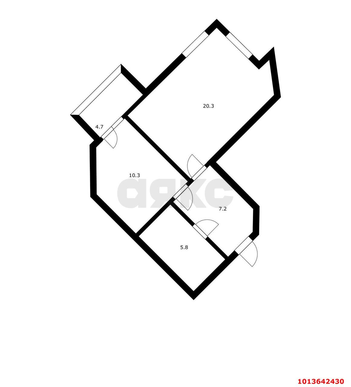 Фото №6: 1-комнатная квартира 43 м² - Краснодар, 2-я Площадка, мкр. Прикубанский внутригородской округ, ул. Ветеранов, 85