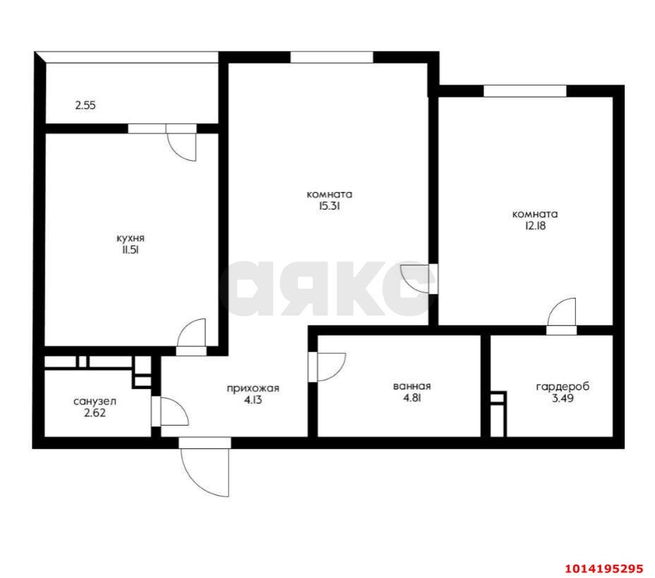 Фото №4: 2-комнатная квартира 55 м² - Краснодар, жилой комплекс Облака, ул. имени Генерала Корнилова, 9к2