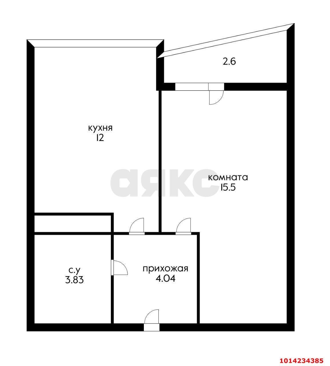 Фото №3: 1-комнатная квартира 39 м² - Ольгинка, 3-й, 21