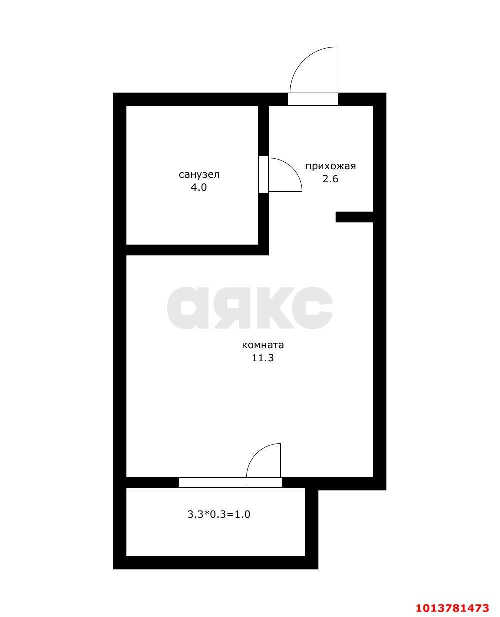 Фото №8: Студия 21 м² - Краснодар, жилой комплекс Спортивная Деревня, ул. имени Генерала Корнилова, 18
