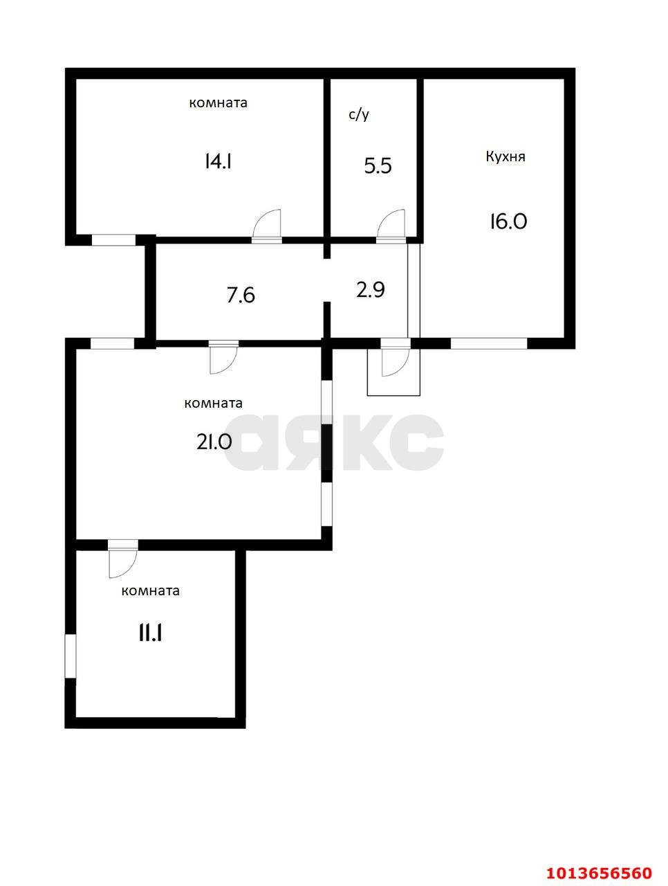 Фото №13: Часть дома 78 м² + 1.7 сот. - Краснодар, Центральный, пр-д Новомарьянский, 54