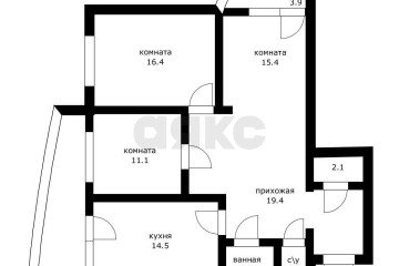 Фото №4: 3-комнатная квартира 82 м² - Краснодар, мкр. жилой комплекс Цветы, ул. Круговая, 4Вк5