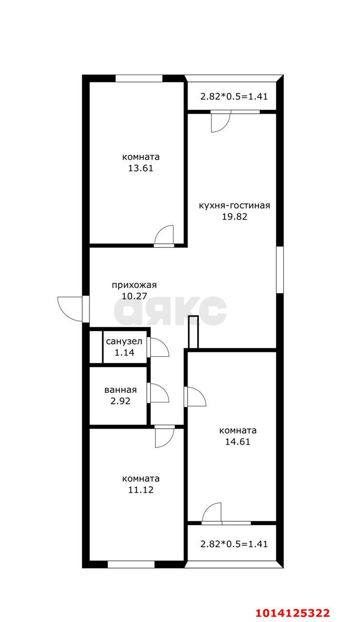 Фото №11: 3-комнатная квартира 74 м² - Краснодар, жилой комплекс Новые Сезоны, ул. Скандинавская, 1к2
