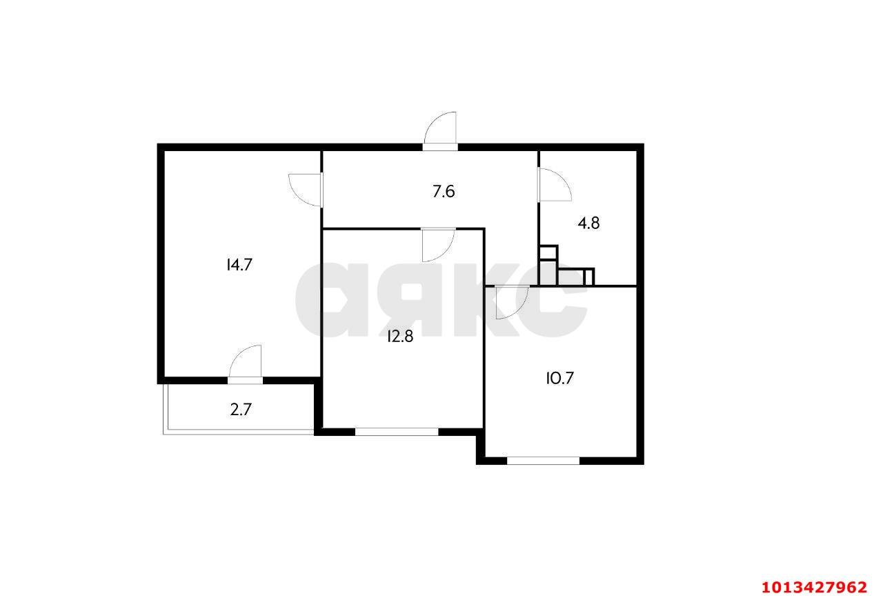 Фото №1: 2-комнатная квартира 50 м² - Краснодар, жилой комплекс Смородина, ул. имени Владимира Жириновского, 1