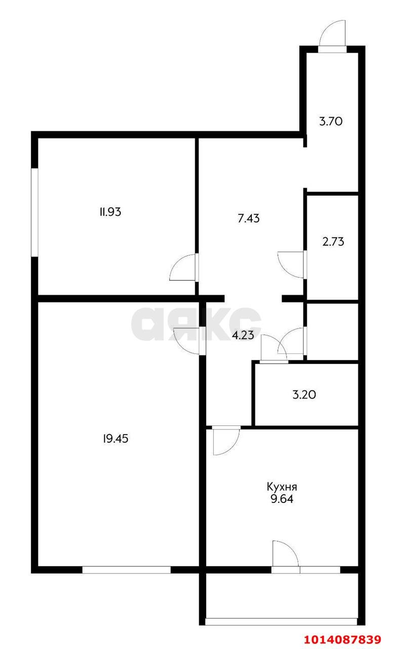Фото №12: 2-комнатная квартира 73 м² - Краснодар, Школьный, ул. Школьная, 5