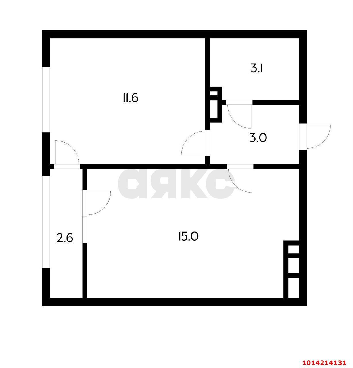 Фото №6: 1-комнатная квартира 35 м² - Краснодар, Московский, ул. имени Николая Семеновича Котлярова, 32