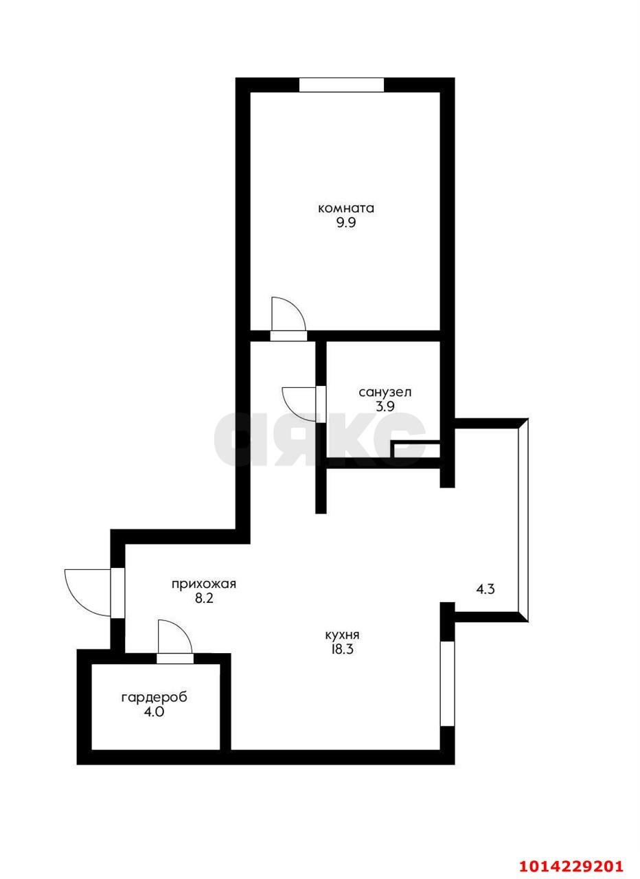 Фото №8: 1-комнатная квартира 47 м² - Краснодар, Прикубанский внутригородской округ, Славянский, мкр. Светлоград, ул. Красных Партизан, 1/4к1