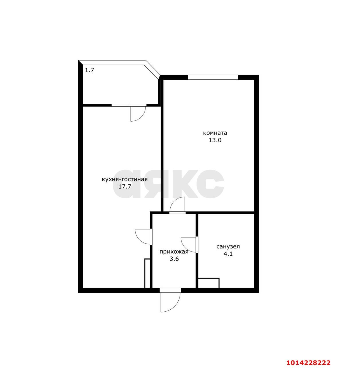 Фото №13: 1-комнатная квартира 41 м² - Краснодар, жилой комплекс Сказка Град, ул. имени В.Н. Мачуги, 166