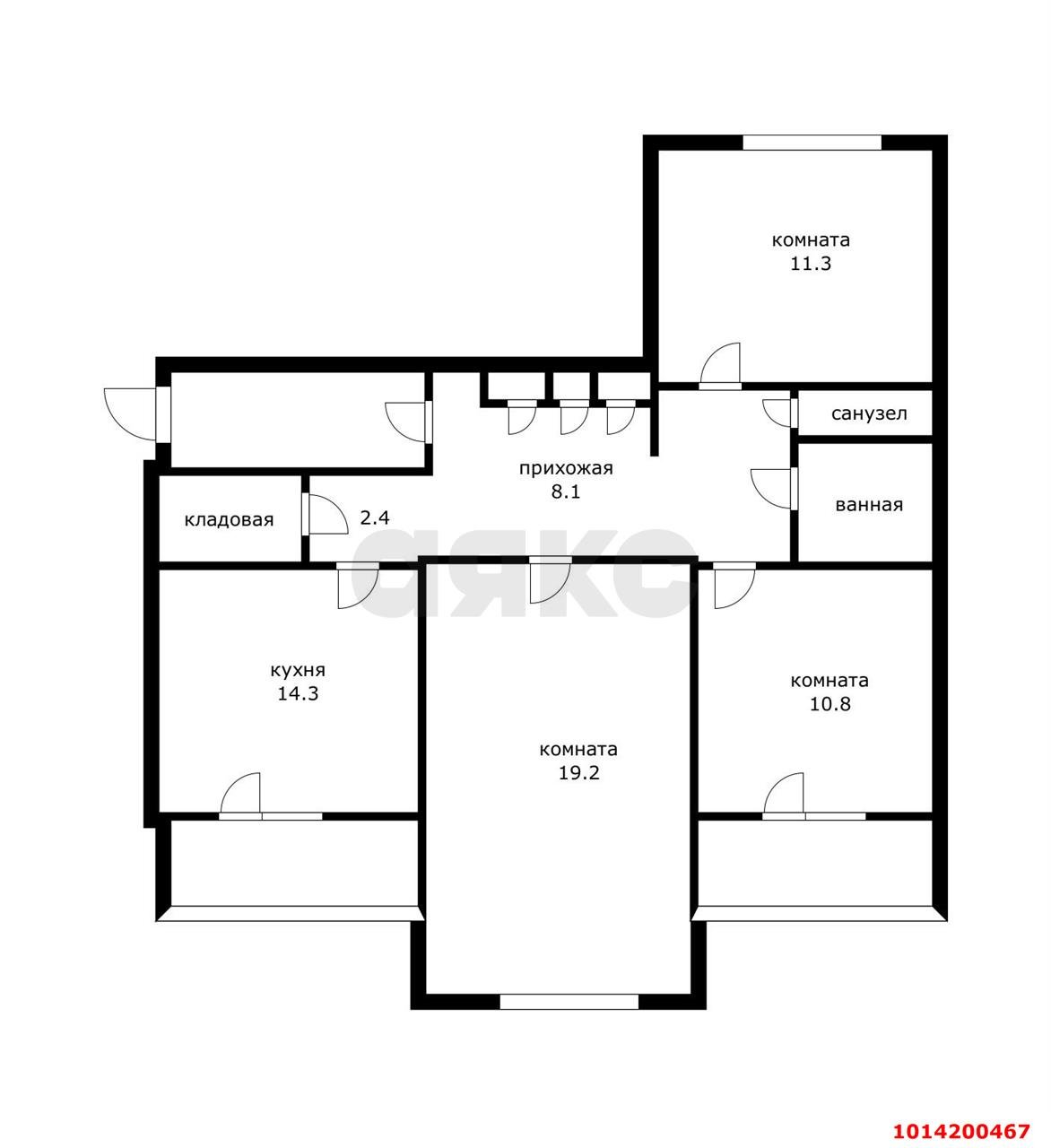 Фото №8: 3-комнатная квартира 82 м² - Краснодар, Центральный внутригородской округ, мкр. Дубинка, ул. Ставропольская, 172