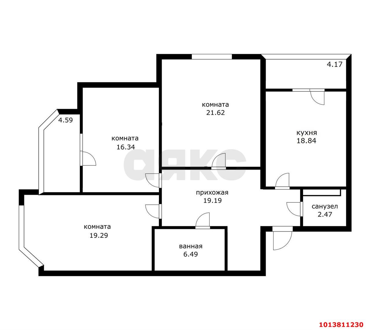 Фото №18: 3-комнатная квартира 101 м² - Краснодар, Центральный, ул. Октябрьская, 181/2