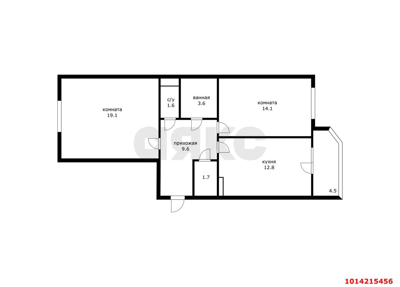 Фото №15: 2-комнатная квартира 67 м² - Краснодар, ул. им. Героя Сарабеева В.И., 5к1